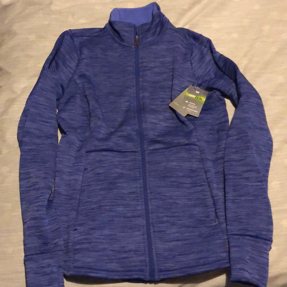 Blue zip-up jacket